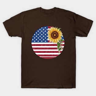 Sunflower-America-Flag T-Shirt